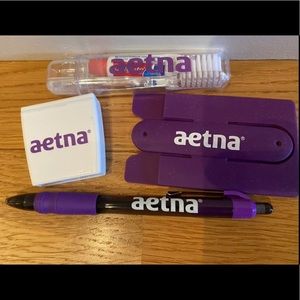 NIB Aetna branded to-go bag of 4 essentials